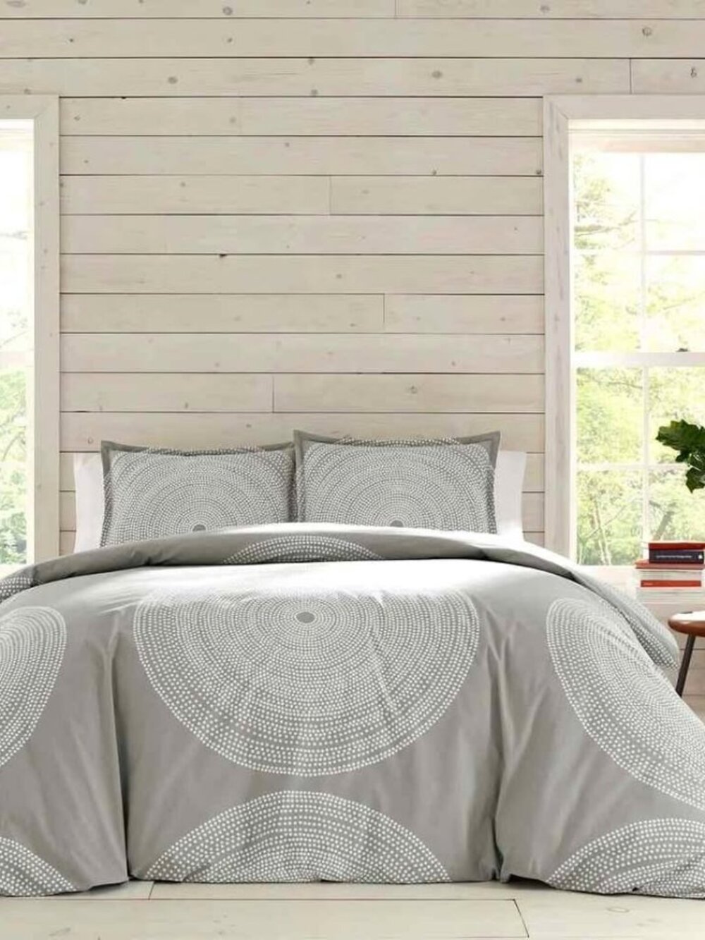 New Marimekko Fokus Grey KING Comforter Set. FACTORY FLAW